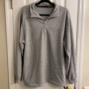 Grey quarter zip pullover
